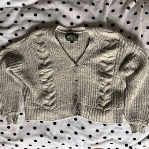 American Eagle Outfitters Gray Cable Knit Women's Sweater - Size Small